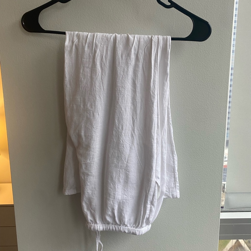 White linen pant